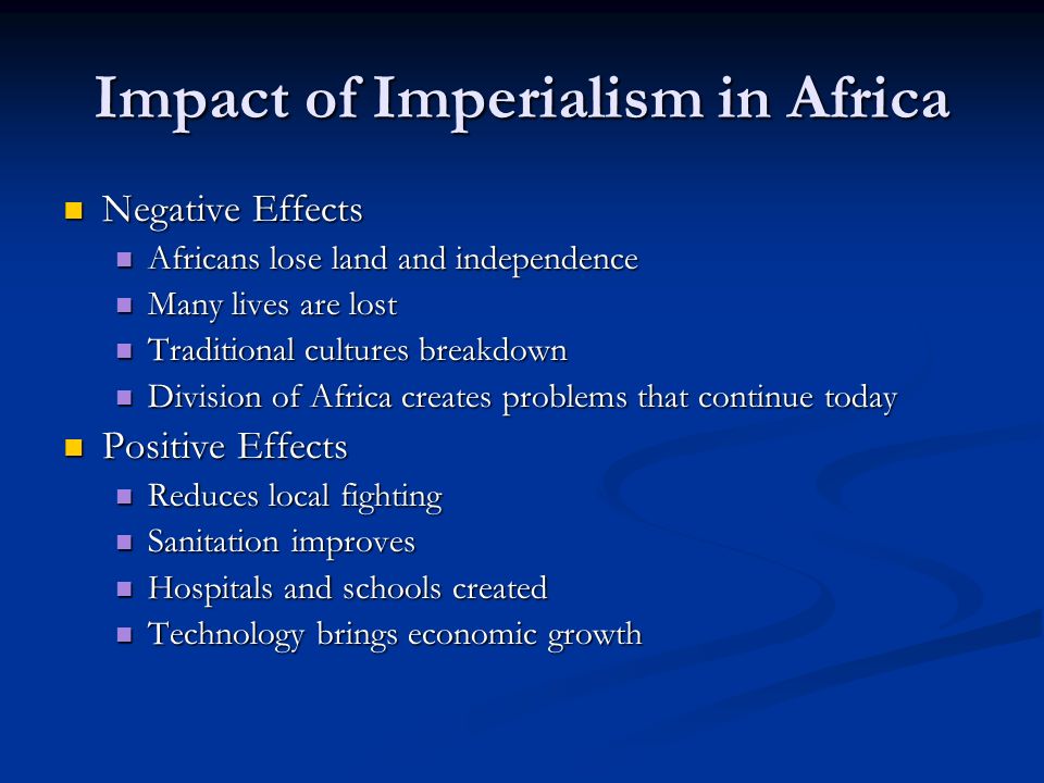 The effects of imperialism